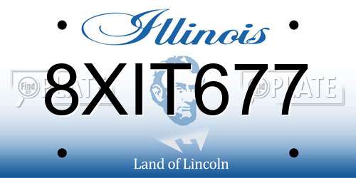 8XIT677 Illinois License Plate