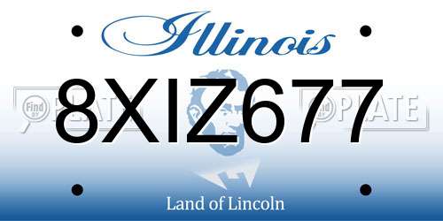 8XIZ677 Illinois License Plate
