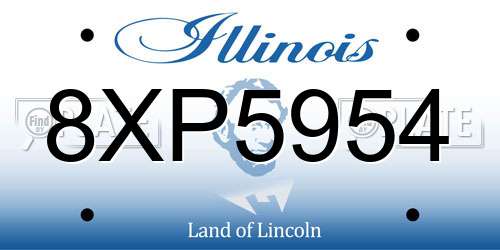 8XP5954 Illinois License Plate