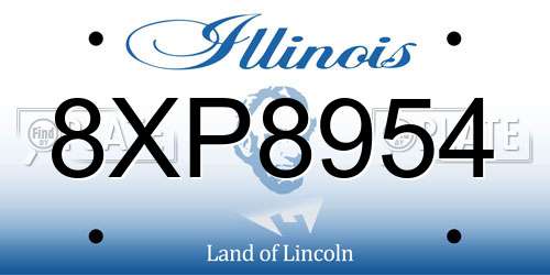 8XP8954 Illinois License Plate