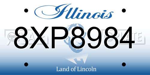 8XP8984 Illinois License Plate