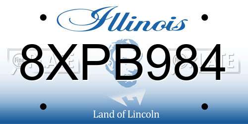 8XPB984 Illinois License Plate