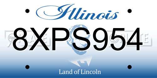 8XPS954 Illinois License Plate
