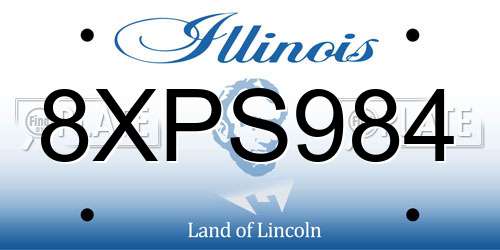 8XPS984 Illinois License Plate