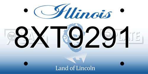 8XT9291 Illinois License Plate