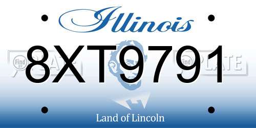 8XT9791 Illinois License Plate