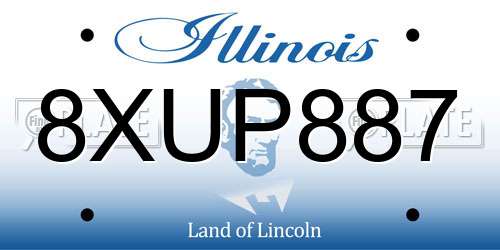 8XUP887 Illinois License Plate