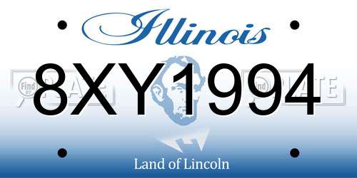 8XY1994 Illinois License Plate