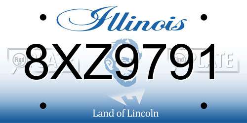 8XZ9791 Illinois License Plate