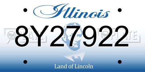 8Y27922 Illinois License Plate