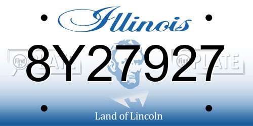 8Y27927 Illinois License Plate