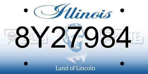 8Y27984 Illinois License Plate