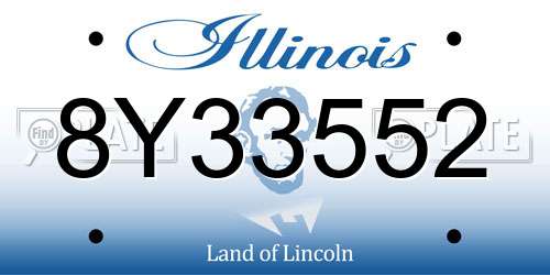 8Y33552 Illinois License Plate