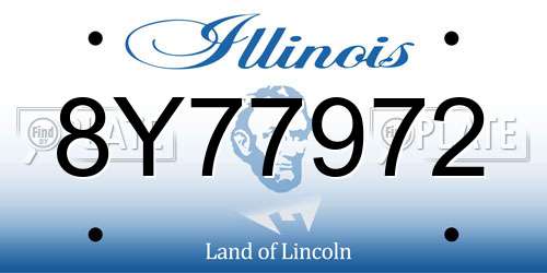 8Y77972 Illinois License Plate