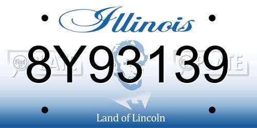 8Y93139 Illinois License Plate