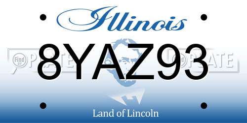 8YAZ93 Illinois License Plate