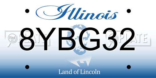 8YBG32 Illinois License Plate