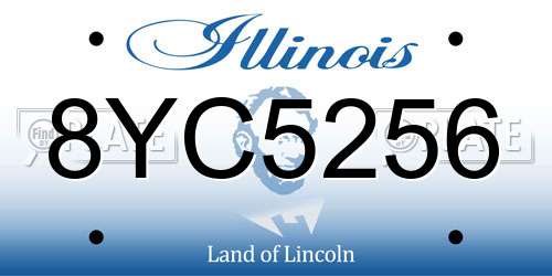 8YC5256 Illinois License Plate