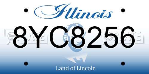8YC8256 Illinois License Plate