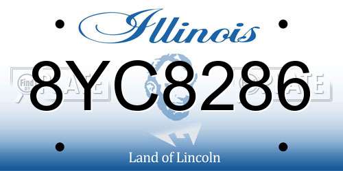 8YC8286 Illinois License Plate
