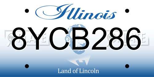 8YCB286 Illinois License Plate