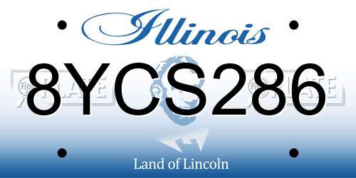 8YCS286 Illinois License Plate