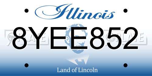 8YEE852 Illinois License Plate