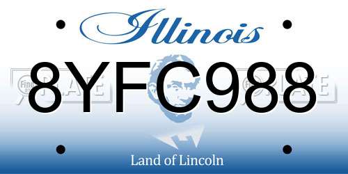 8YFC988 Illinois License Plate