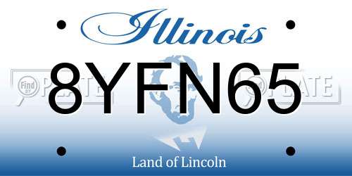 8YFN65 Illinois License Plate