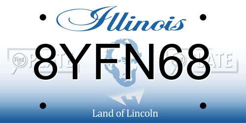 8YFN68 Illinois License Plate