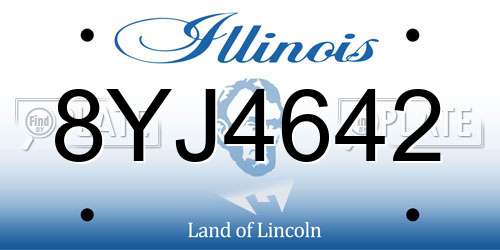 8YJ4642 Illinois License Plate