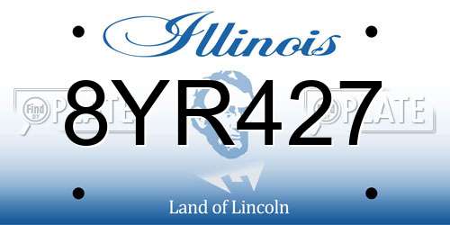 8YR427 Illinois License Plate