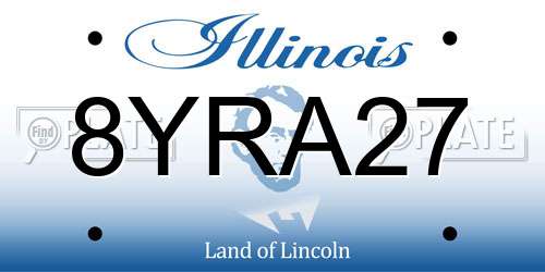 8YRA27 Illinois License Plate
