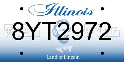 8YT2972 Illinois License Plate