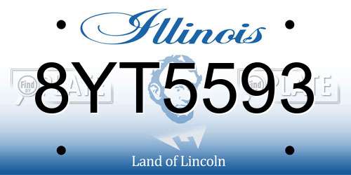8YT5593 Illinois License Plate