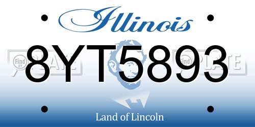 8YT5893 Illinois License Plate