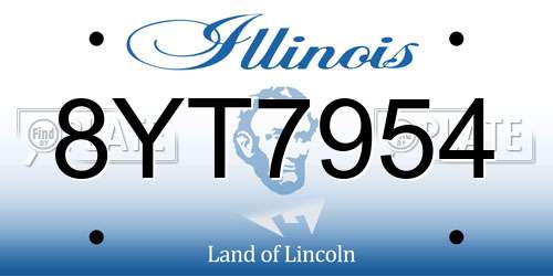 8YT7954 Illinois License Plate