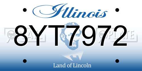 8YT7972 Illinois License Plate