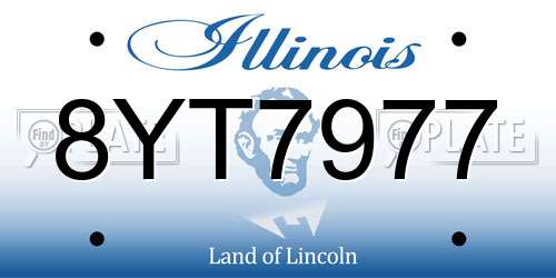 8YT7977 Illinois License Plate