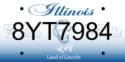 8YT7984 Illinois License Plate