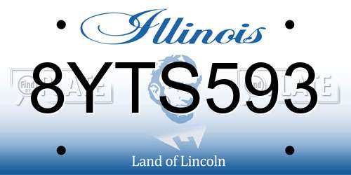8YTS593 Illinois License Plate