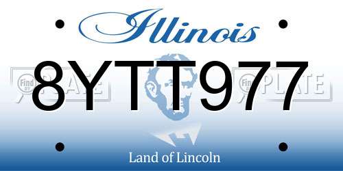 8YTT977 Illinois License Plate