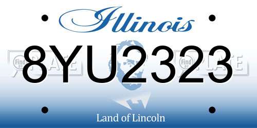 8YU2323 Illinois License Plate