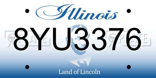 8YU3376 Illinois License Plate