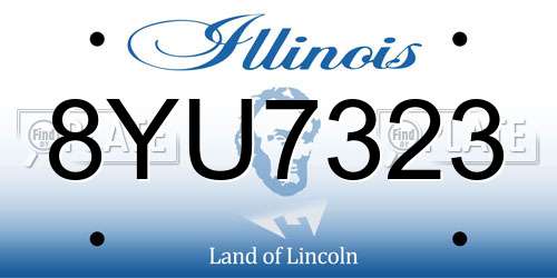 8YU7323 Illinois License Plate