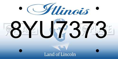8YU7373 Illinois License Plate