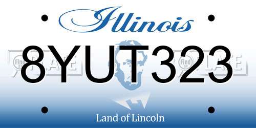 8YUT323 Illinois License Plate