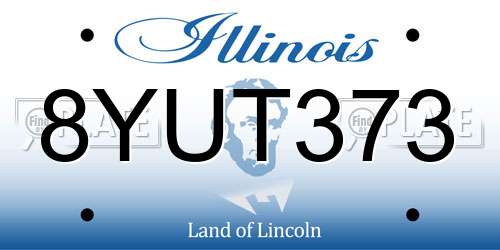 8YUT373 Illinois License Plate
