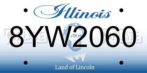 8YW2060 Illinois License Plate