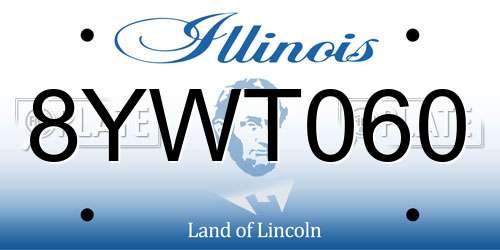 8YWT060 Illinois License Plate
